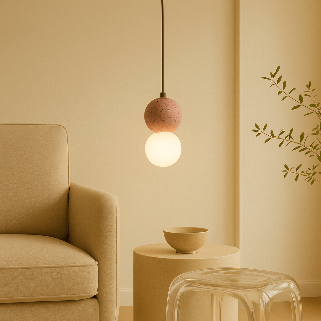 Hanglamp – Compacte Vorm & Unieke Terrazzo Textuur
