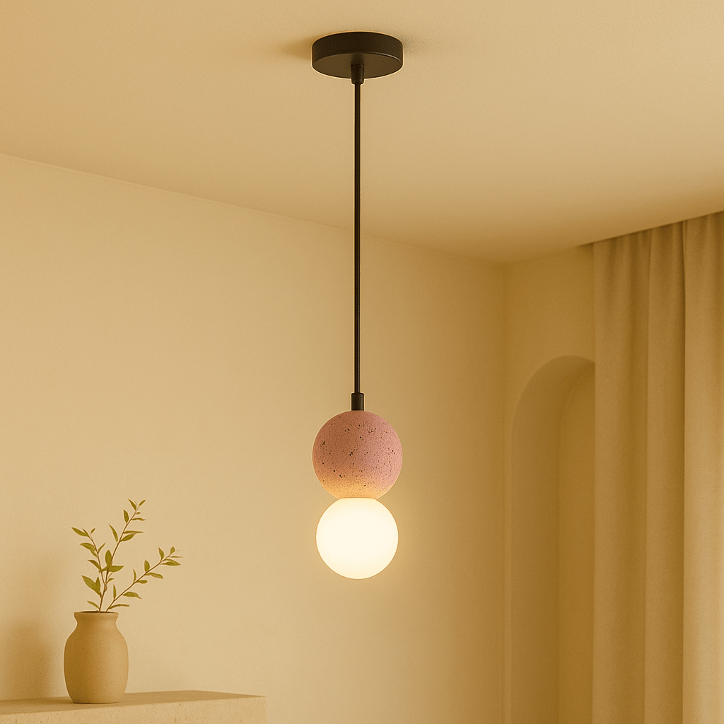 Hanglamp – Compacte Vorm & Unieke Terrazzo Textuur