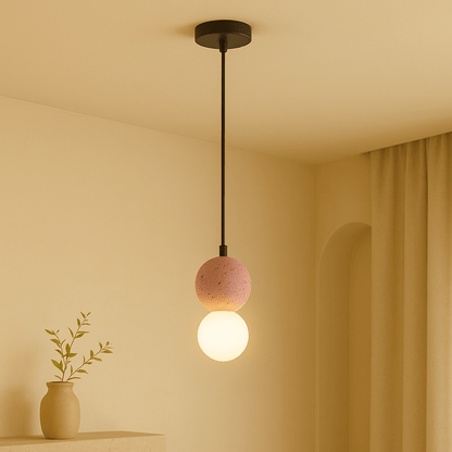 Hanglamp – Compacte Vorm & Unieke Terrazzo Textuur