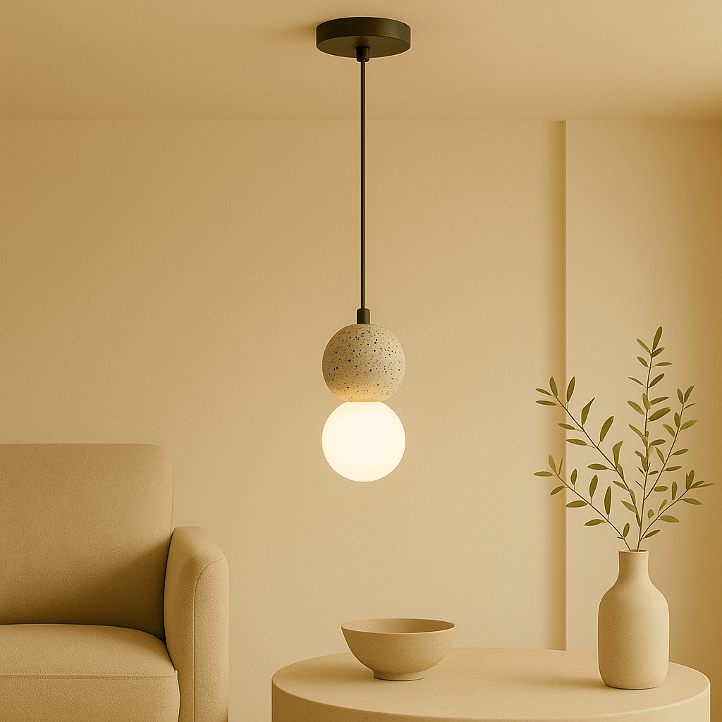 Hanglamp – Compacte Vorm & Unieke Terrazzo Textuur