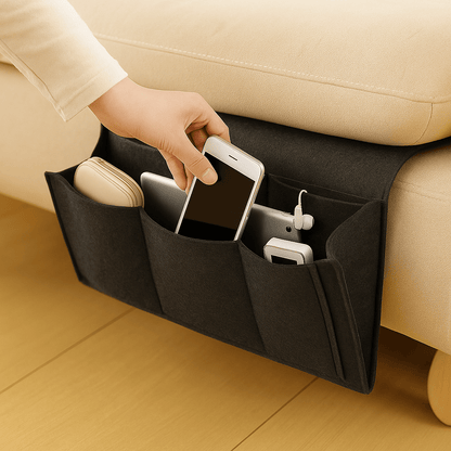 Wool-Blend Opbergzak – Bedzijde Vorm & Verborgen Zakjes