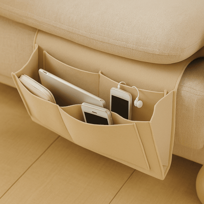 Wool-Blend Opbergzak – Bedzijde Vorm & Verborgen Zakjes