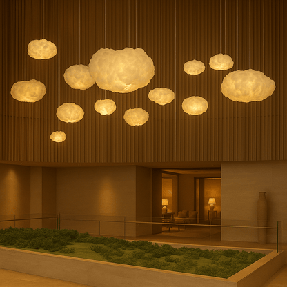 Nuvio – Wolken Hanglamp van Katoen – Zachte Plafondlamp