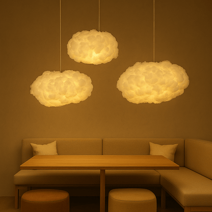 Nuvio – Wolken Hanglamp van Katoen – Zachte Plafondlamp