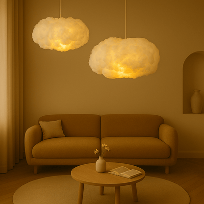 Nuvio – Wolken Hanglamp van Katoen – Zachte Plafondlamp